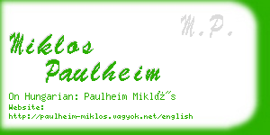 miklos paulheim business card